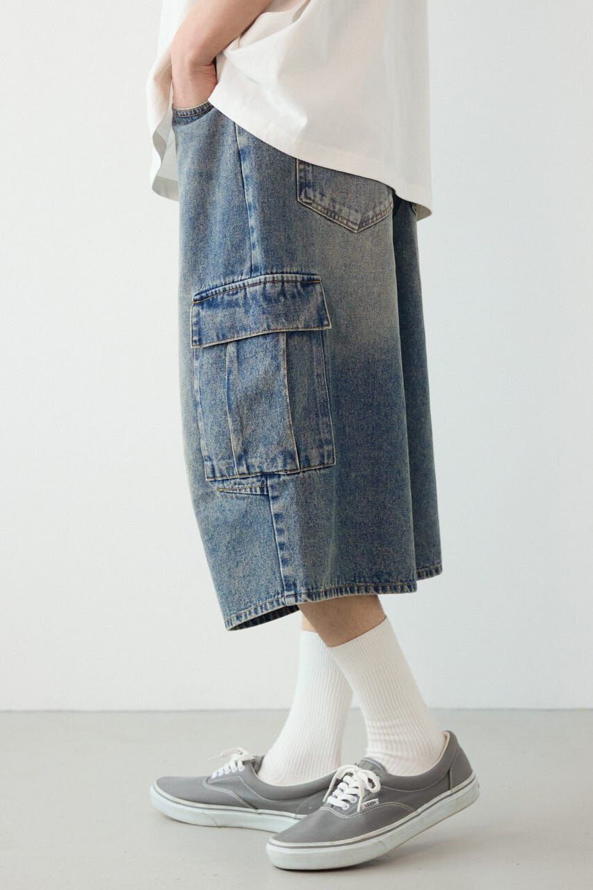 RODEO CROWNS「デニムバミューダカーゴパンツ」|デニム|