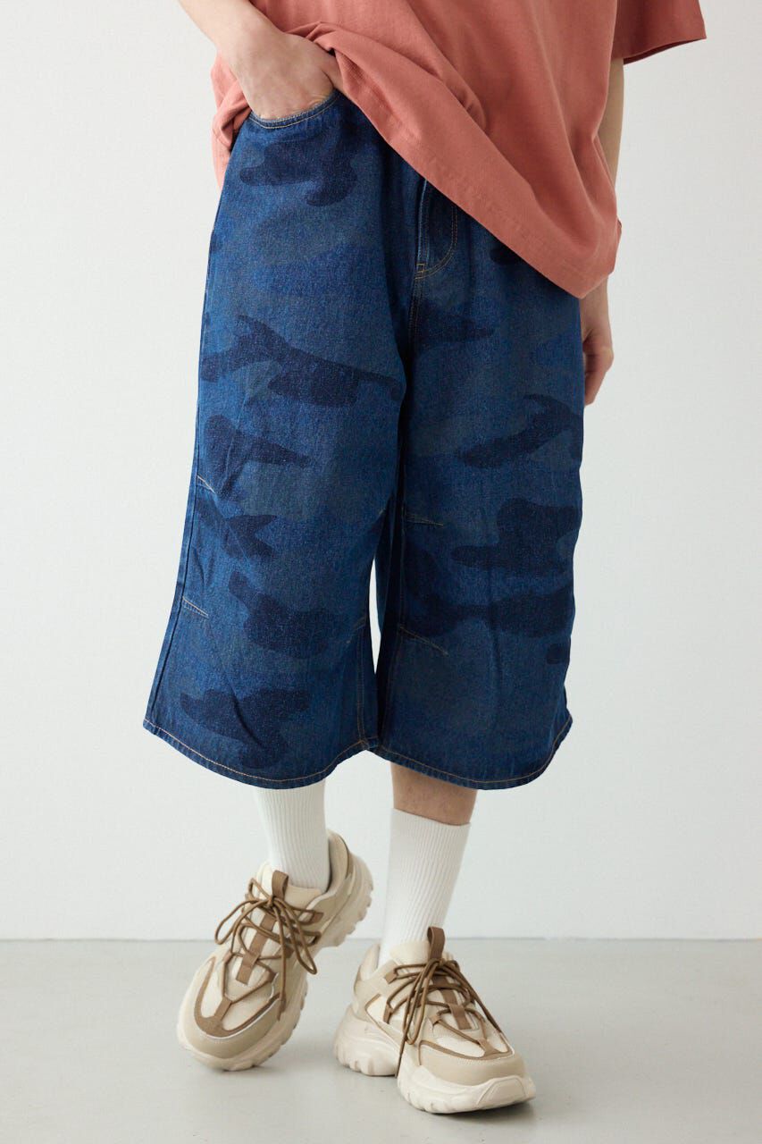 RODEO CROWNS「カモフラデニムバミューダパンツ」|デニム|BLU