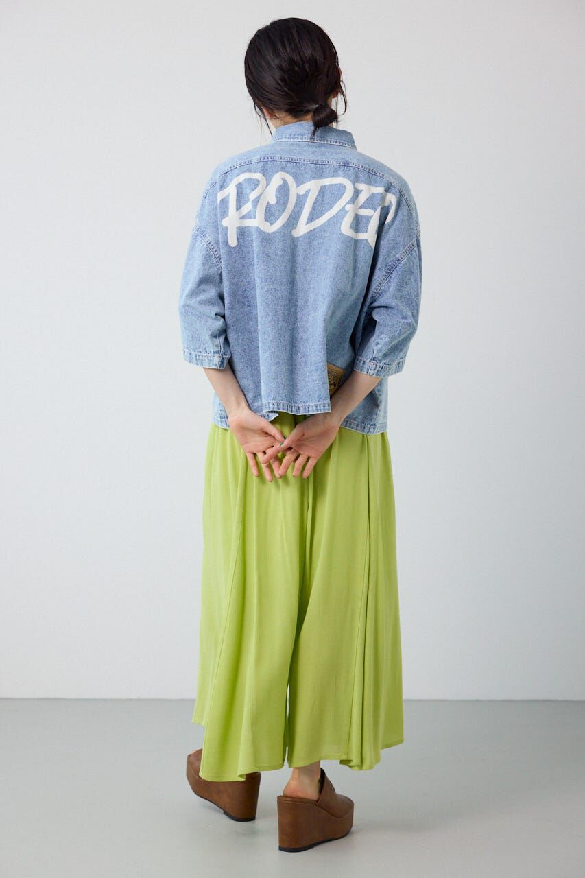 RODEO CROWNS「＜WEB先行アイテム＞デニムワイドシャツ」|シャツ・ブラウス|