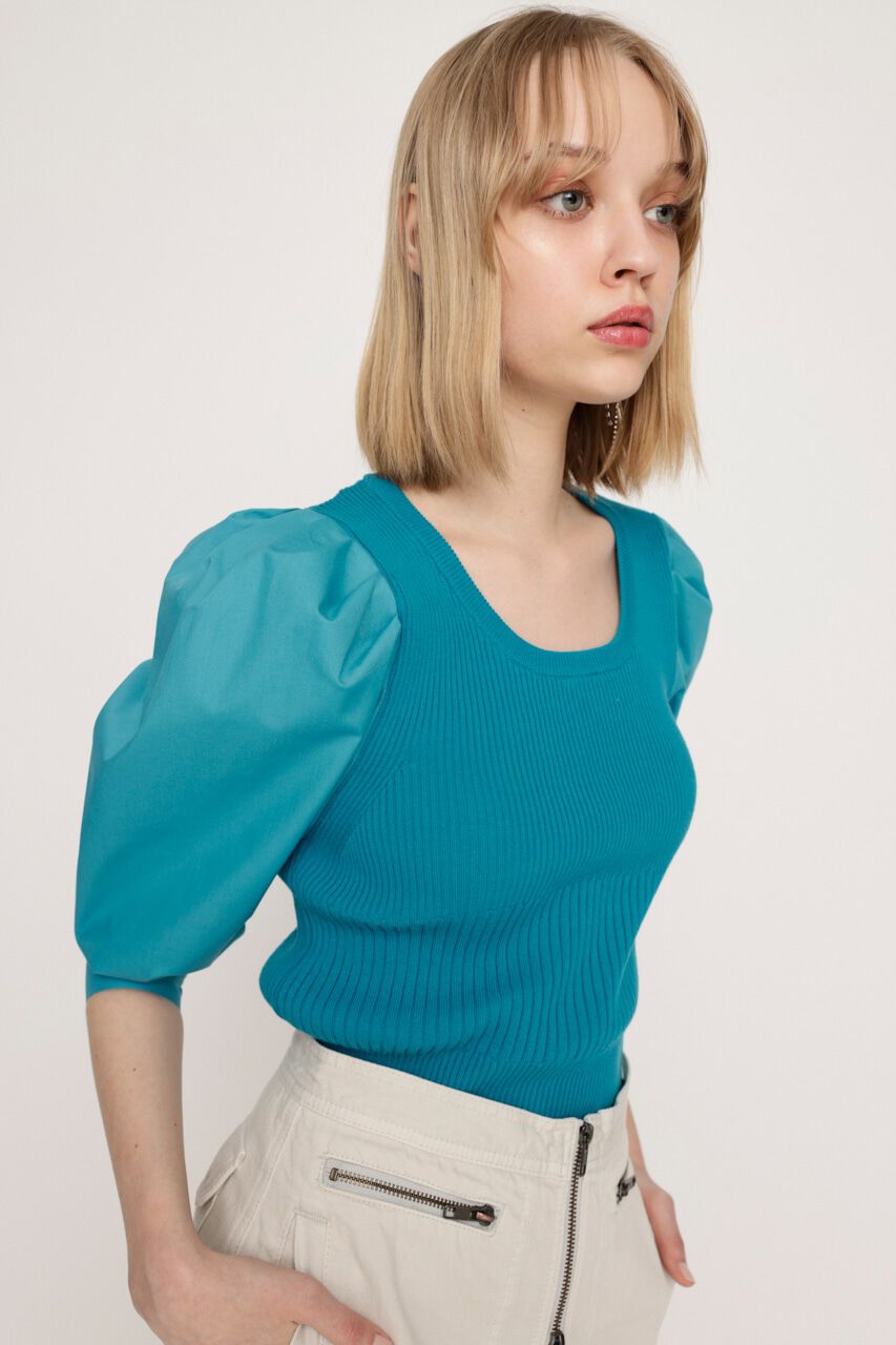 SLY「KNIT COMBI TUCK PUFF トップス」|ニット・セーター|