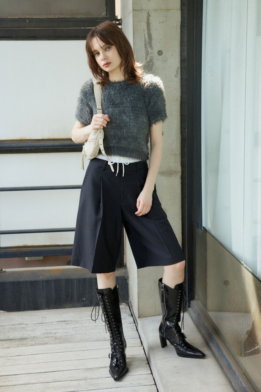 SLY「MIX SHAGGY TINY Tシャツ」|ニット・セーター|