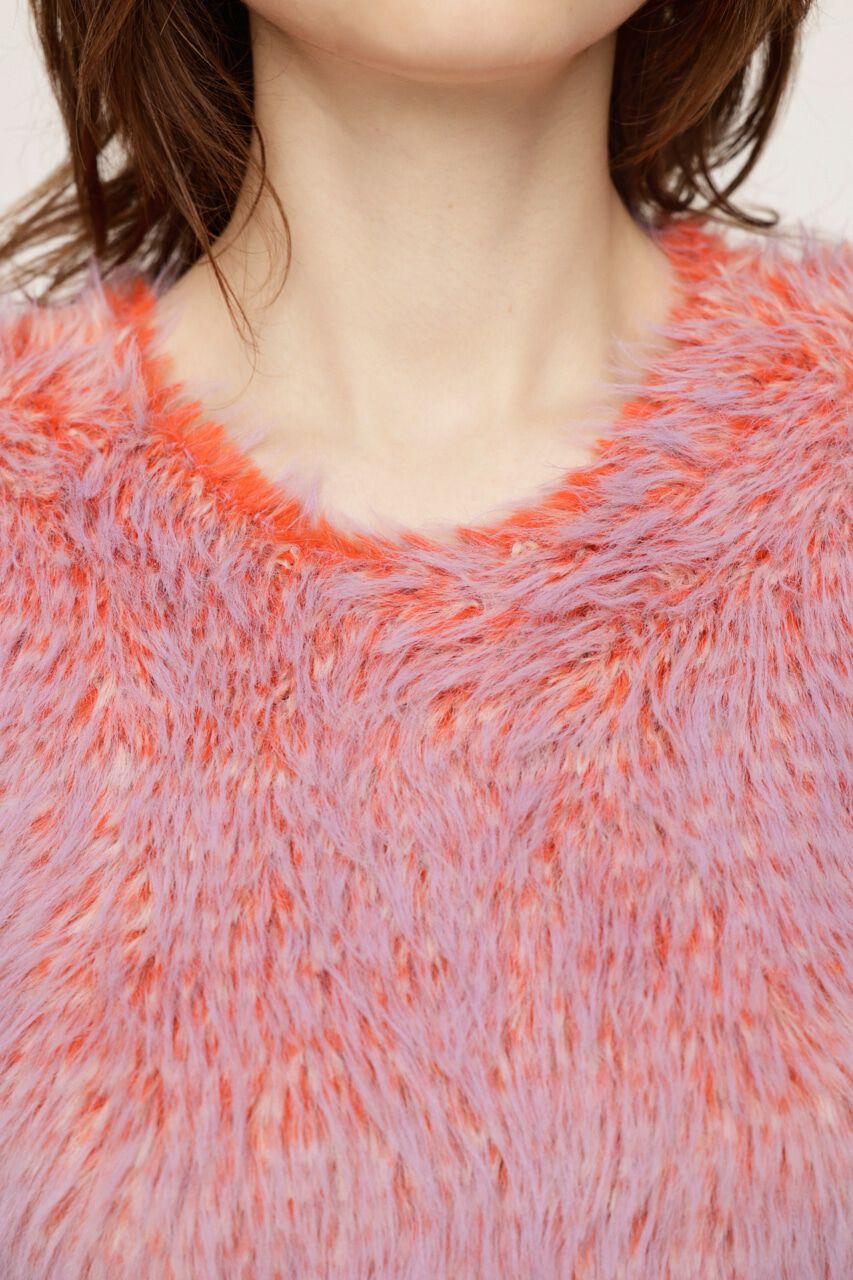 SLY「MIX SHAGGY TINY Tシャツ」|ニット・セーター|