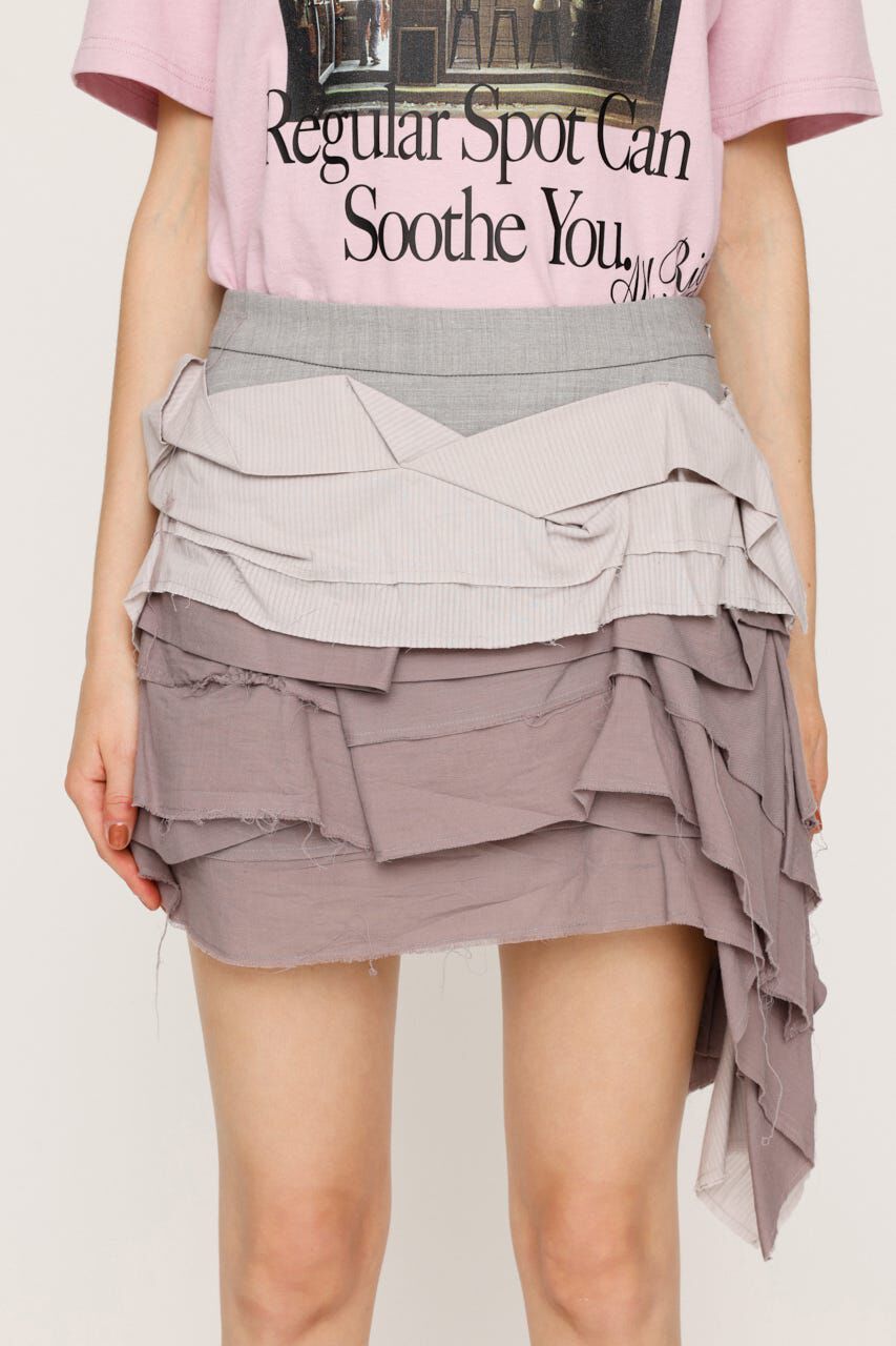 SLY「FRILL DRAPE スコート」|スカート|