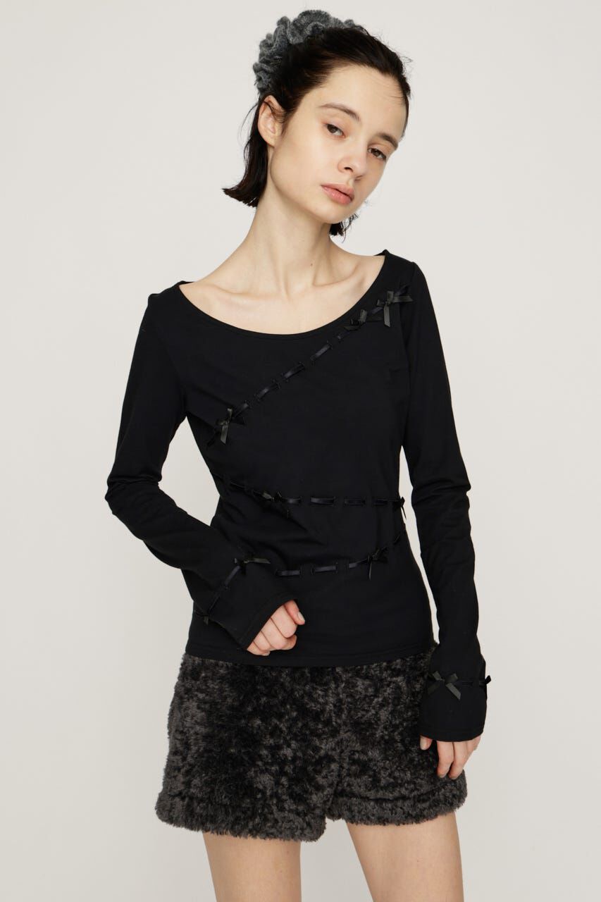 SLY「SWITCHING CUT トップス」|Tシャツ・カットソー|