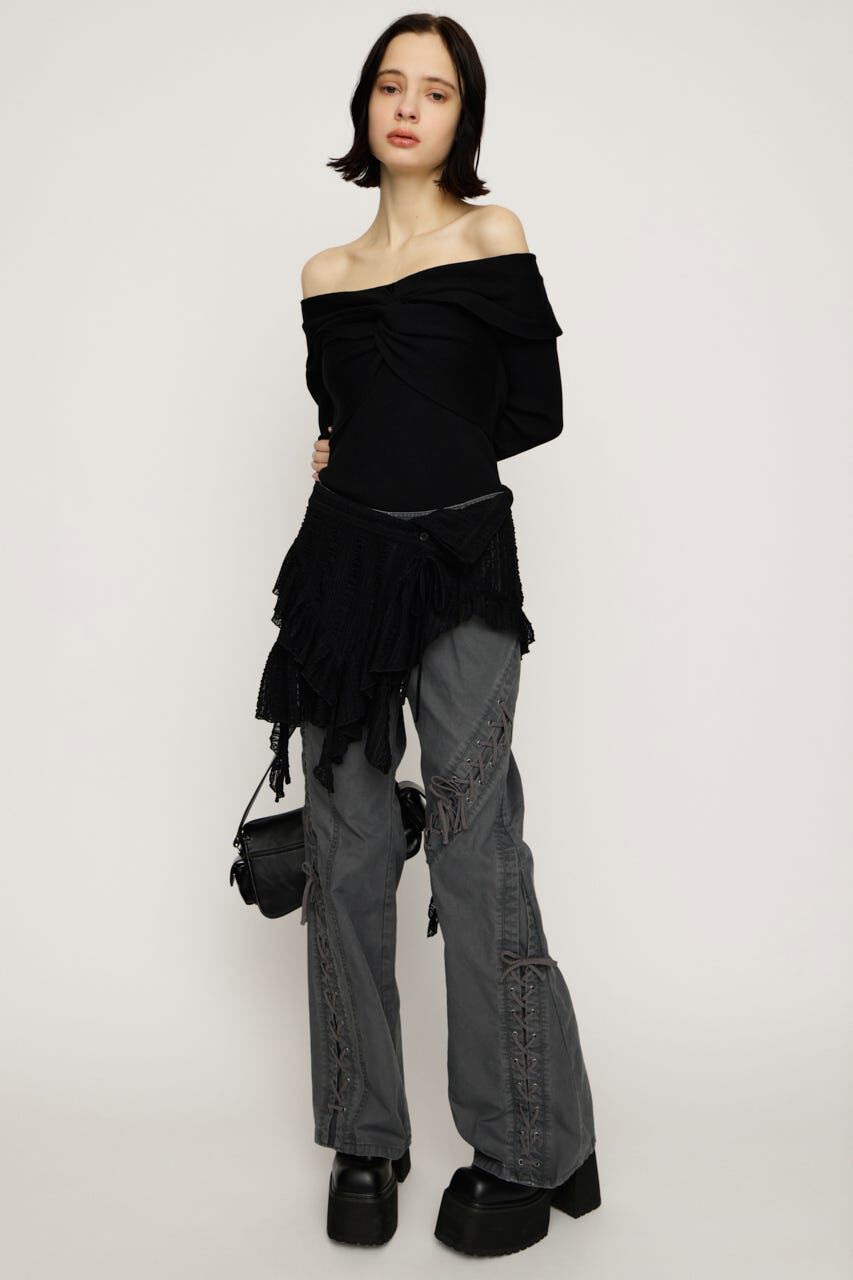 SLY「LACE UP MANNISH パンツ」|その他|