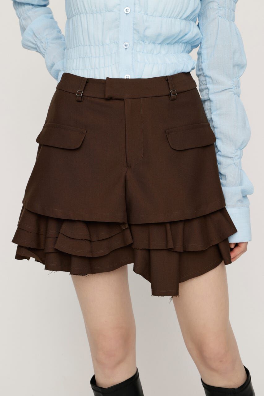 SLY「LAYERED FRILL スコート」|その他|BRN