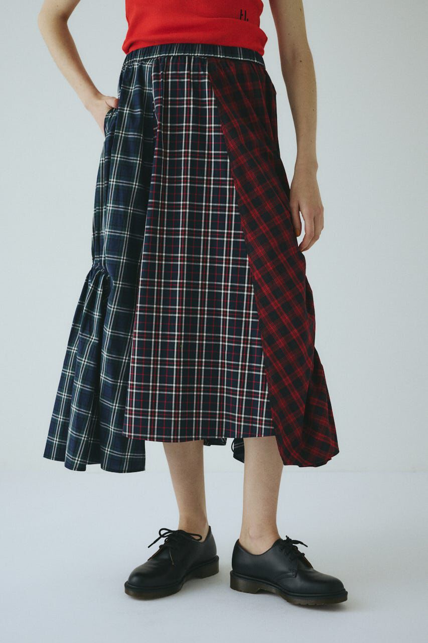 HeRIN.CYE「Asymmetry hem skirt」|スカート|柄RED5