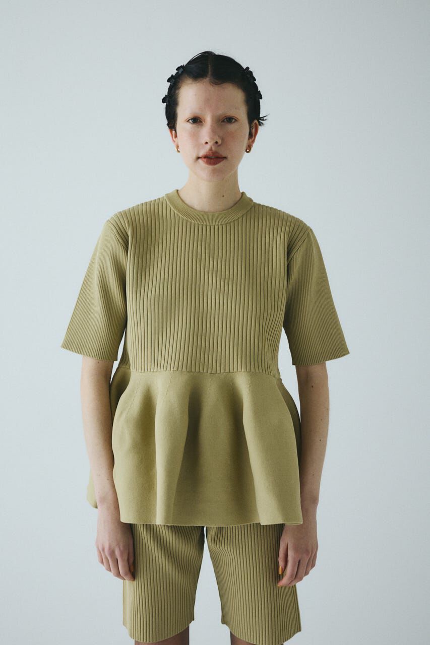 HeRIN.CYE「Flare hem knit tops」|ニット・セーター|BEG
