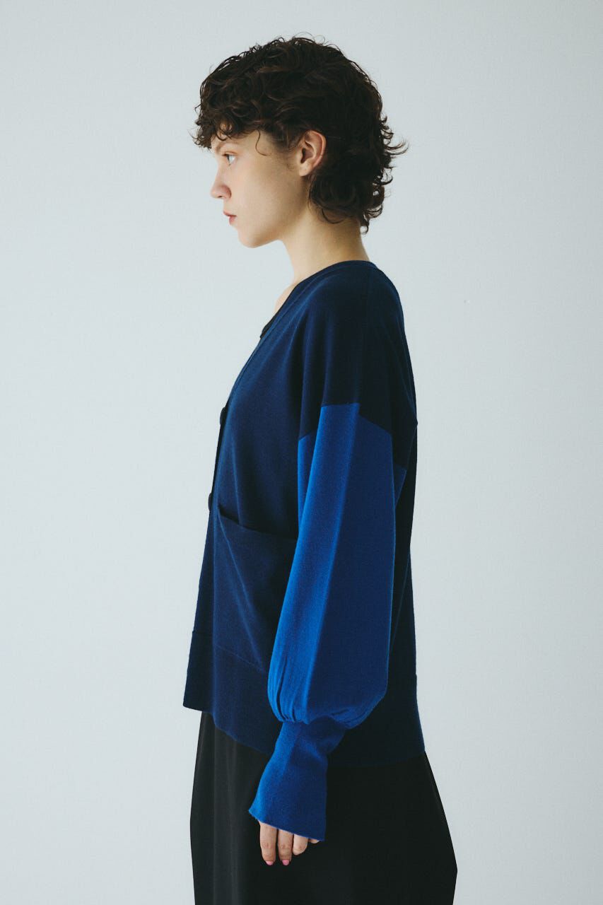 HeRIN.CYE「Bicolor knit cardigan」|カーディガン|