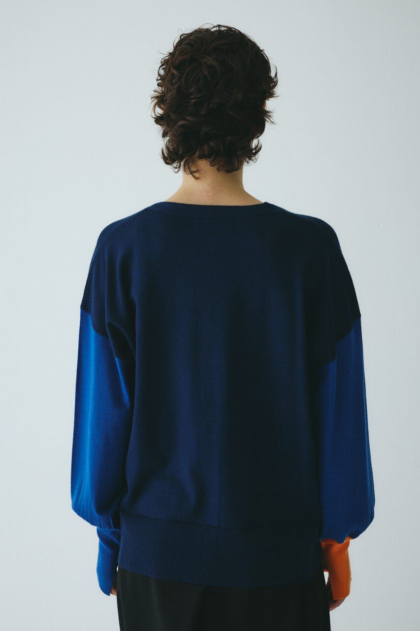 HeRIN.CYE「Bicolor knit cardigan」|カーディガン|