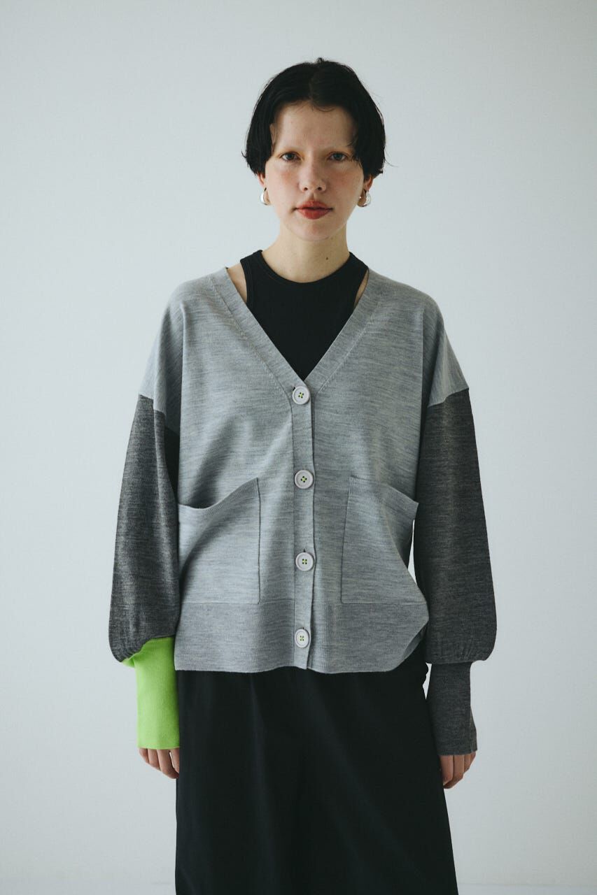 HeRIN.CYE「Bicolor knit cardigan」|カーディガン|柄GRY5