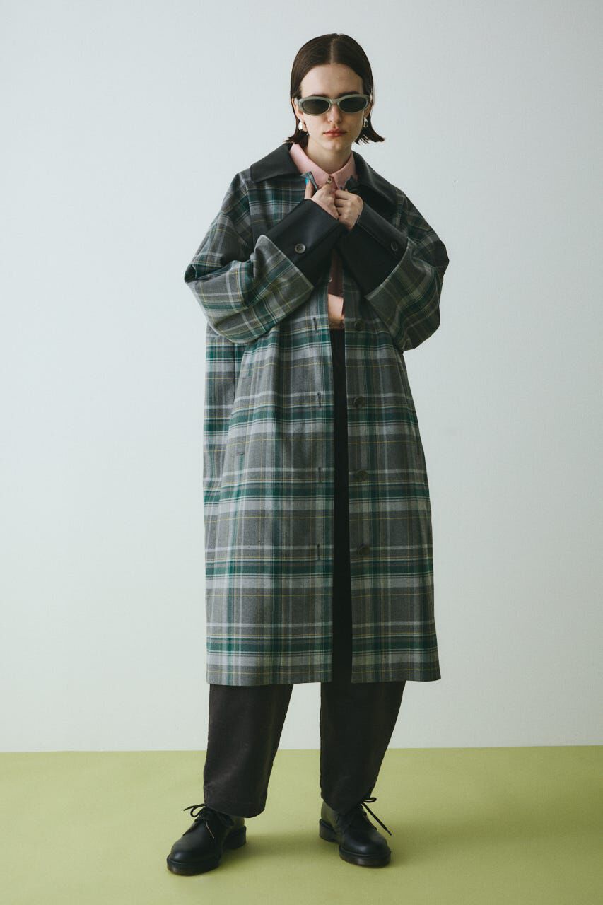 HeRIN.CYE「Bi color long coat」|その他|柄GRY5