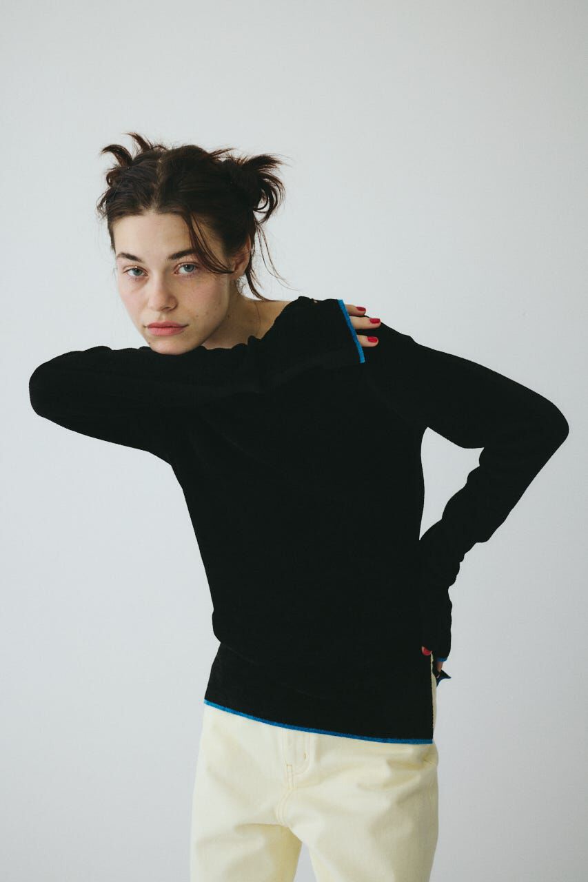 HeRIN.CYE「Molle yarn knit tops」|ニット・セーター|BLK