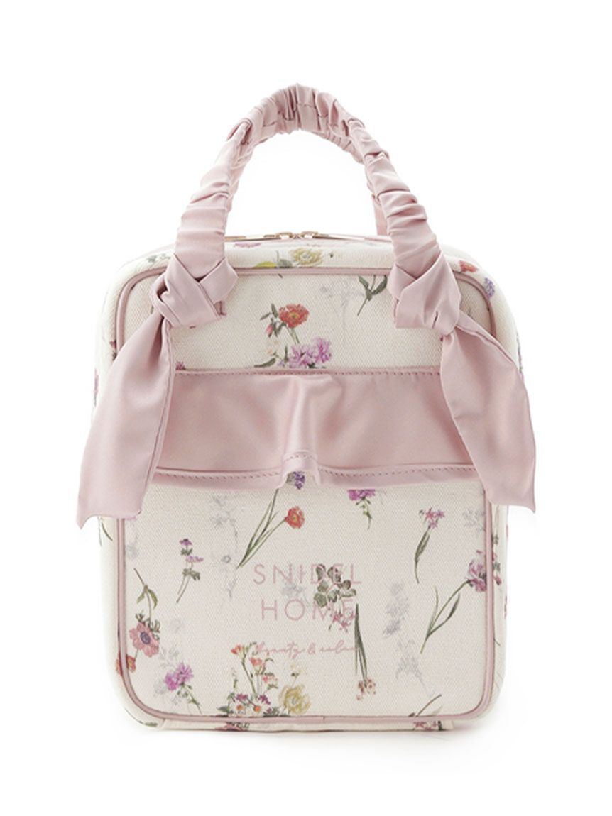 SNIDEL HOME「キャンバストラベルポーチ（FLOWER）」|ポーチ|PNK