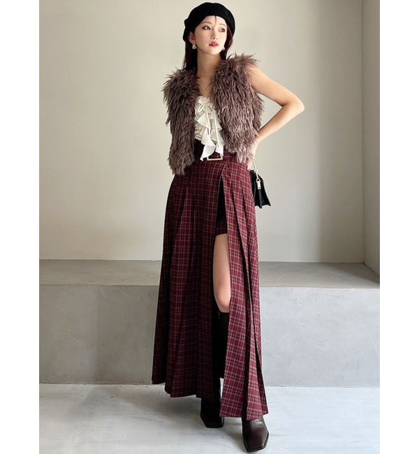 RESEXXY「ワイドプリーツレイヤードフレアスカート」|スカート|