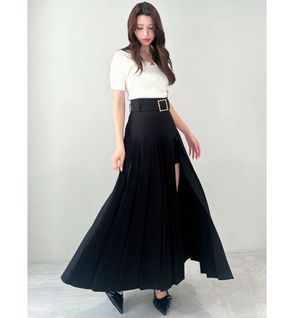 RESEXXY「ワイドプリーツレイヤードフレアスカート」|スカート|