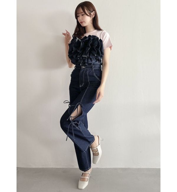 dazzlin「モチーフフラワービスチェ」|キャミソール|