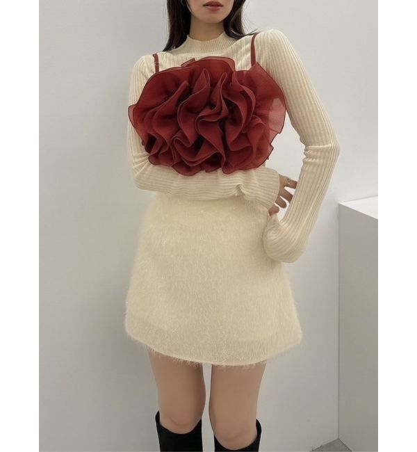 dazzlin「モチーフフラワービスチェ」|キャミソール|