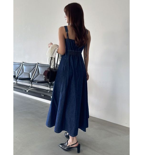 dazzlin「フロントホックデニムジャンスカ」|ワンピース|