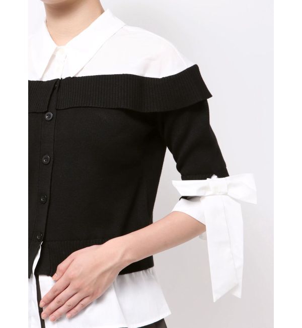 dazzlin「シャツレイヤードライクニットトップス」|ニット・セーター|