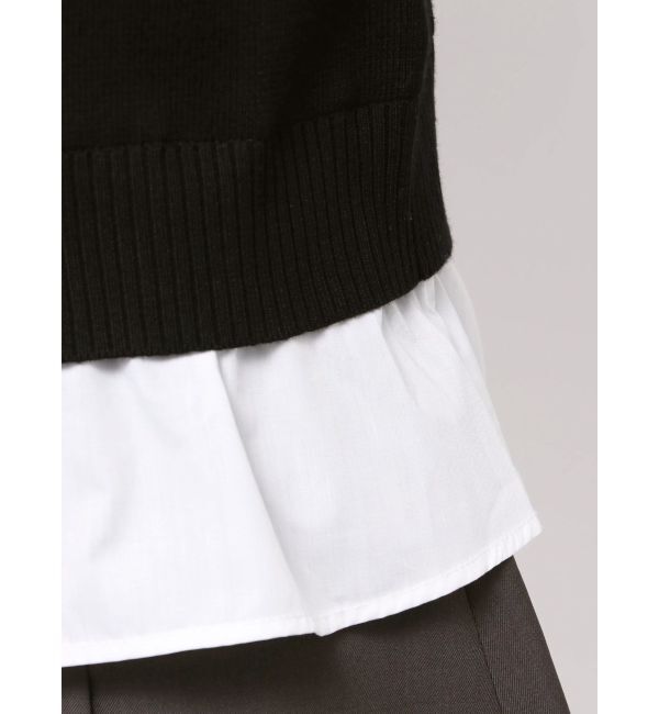 dazzlin「シャツレイヤードライクニットトップス」|ニット・セーター|