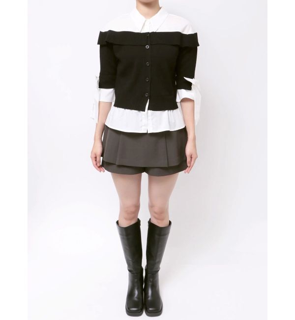 dazzlin「シャツレイヤードライクニットトップス」|ニット・セーター|