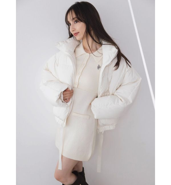 dazzlin「スタンドカラーボリュームダウン」|ダウン|アイボリー