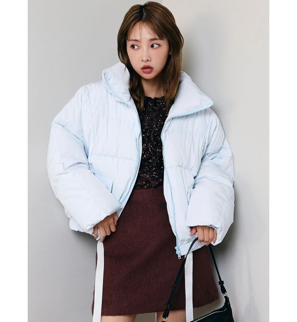 dazzlin「スタンドカラーボリュームダウン」|ダウン|ブルー