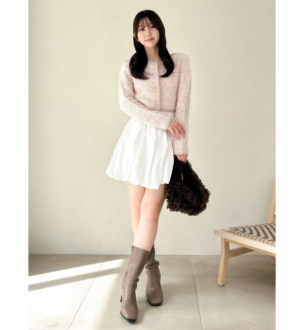 dazzlin「【セット対応】ヘアリーニットジャケット」|ノーカラージャケット|