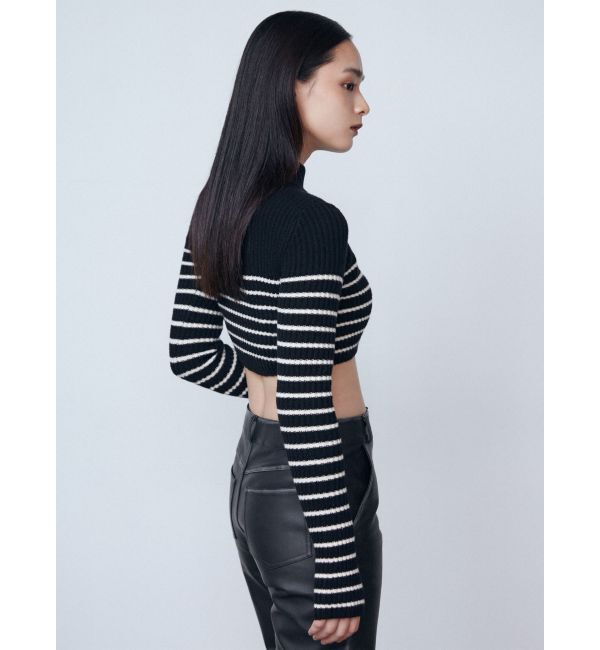 EMODA「ハイネッククロップロゴニット」|ニット・セーター|