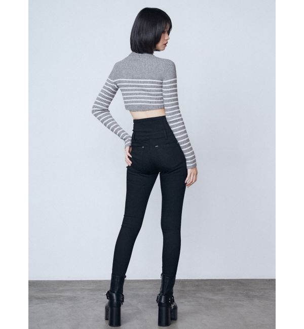 EMODA「ハイネッククロップロゴニット」|ニット・セーター|