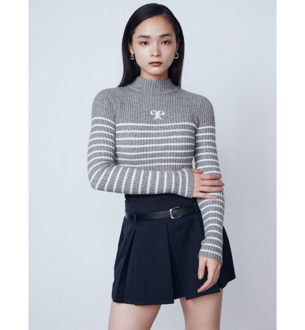 EMODA「ハイネッククロップロゴニット」|ニット・セーター|