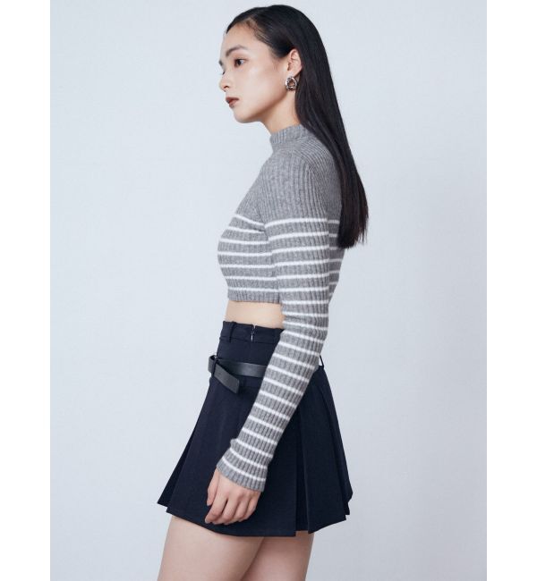 EMODA「ハイネッククロップロゴニット」|ニット・セーター|