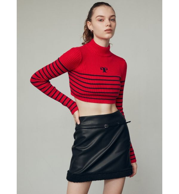 EMODA「ハイネッククロップロゴニット」|ニット・セーター|