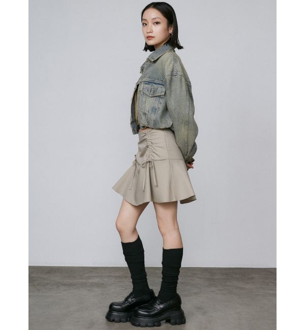 EMODA「バルーンコンパクトデニムブルゾン」|ブルゾン・スタジャン|