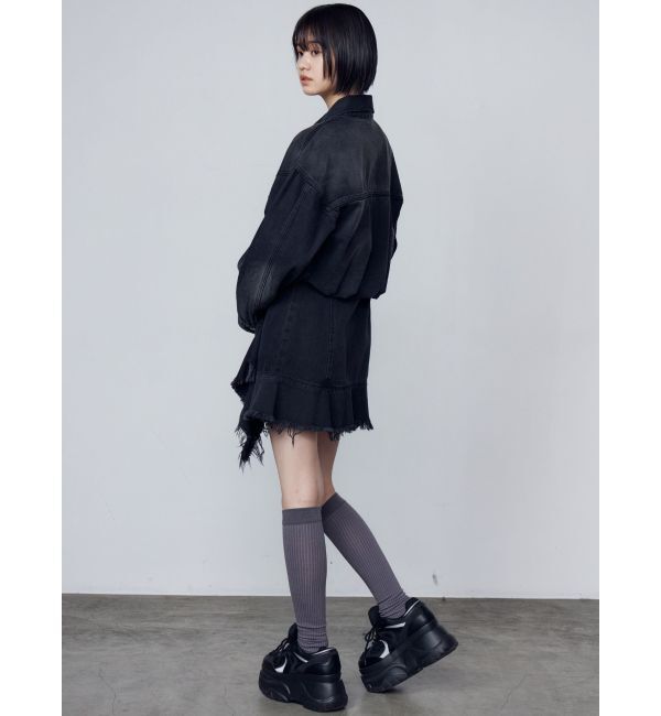 EMODA「バルーンコンパクトデニムブルゾン」|ブルゾン・スタジャン|