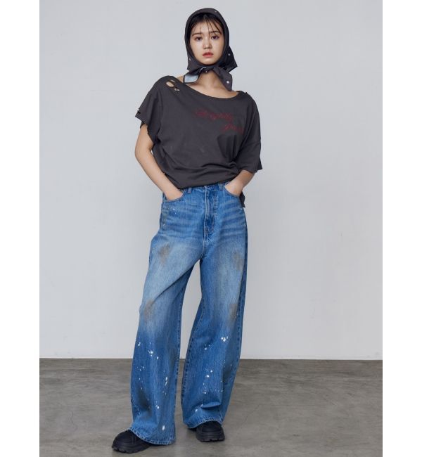EMODA「ペインティングライクルーズジーンズ」|デニム|