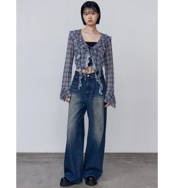 EMODA「ラッフルハングクロップドブラウス」|シャツ・ブラウス|