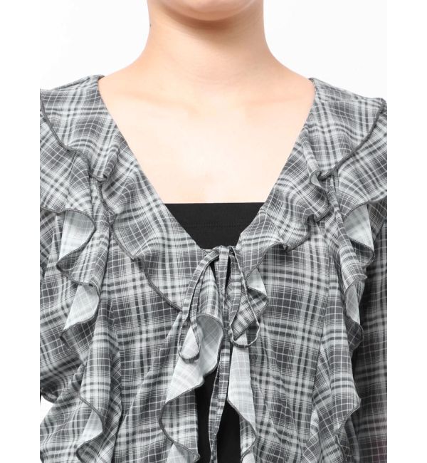 EMODA「ラッフルハングクロップドブラウス」|シャツ・ブラウス|