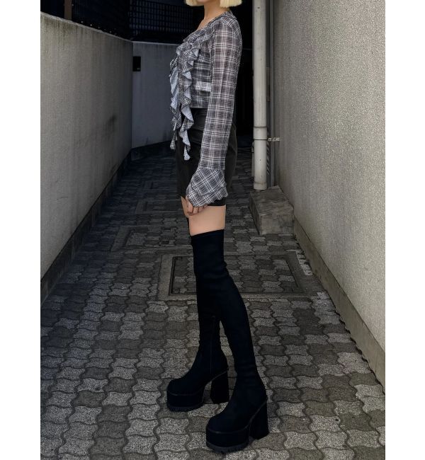 EMODA「ラッフルハングクロップドブラウス」|シャツ・ブラウス|