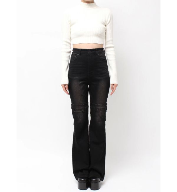 EMODA「ハイカバーフレアパギンス」|デニム|