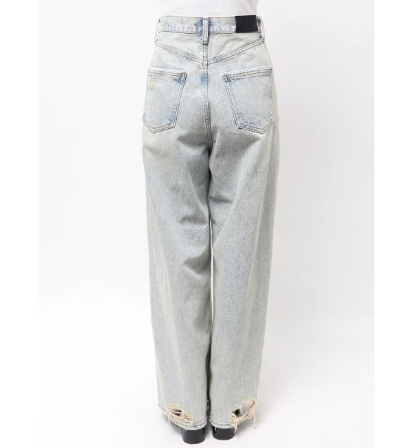 EMODA「バルキーワイドハイウエストクラッシュジーンズ」|デニム|