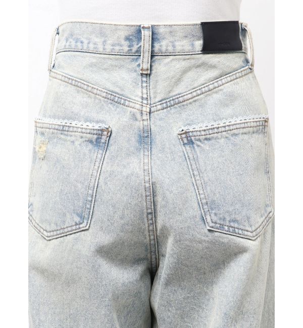 EMODA「バルキーワイドハイウエストクラッシュジーンズ」|デニム|