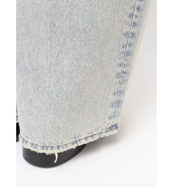 EMODA「バルキーワイドハイウエストクラッシュジーンズ」|デニム|