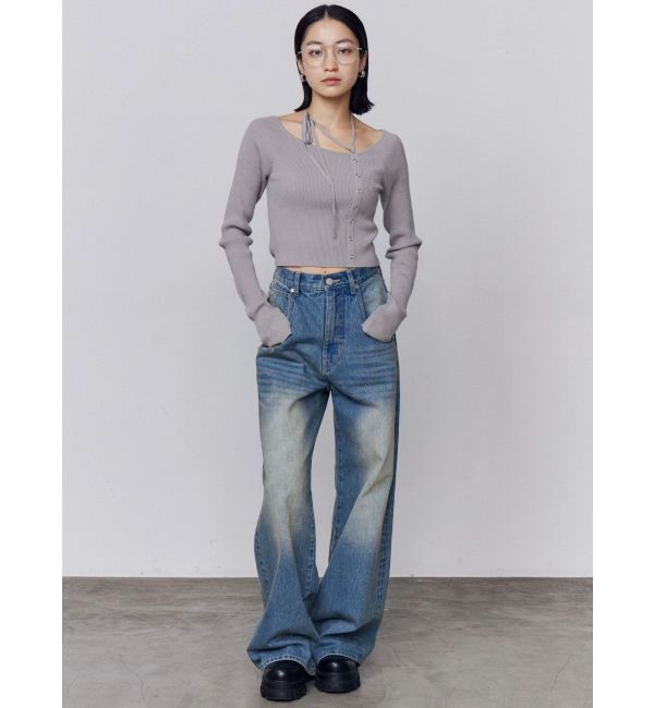 EMODA「アシンメトリーチョーカーニット」|ニット・セーター|