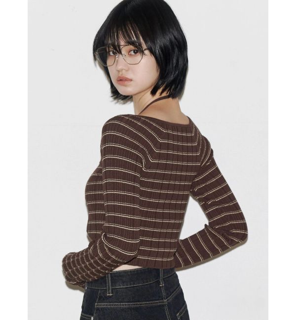 EMODA「アシンメトリーチョーカーニット」|ニット・セーター|