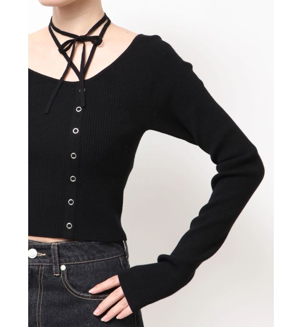 EMODA「アシンメトリーチョーカーニット」|ニット・セーター|
