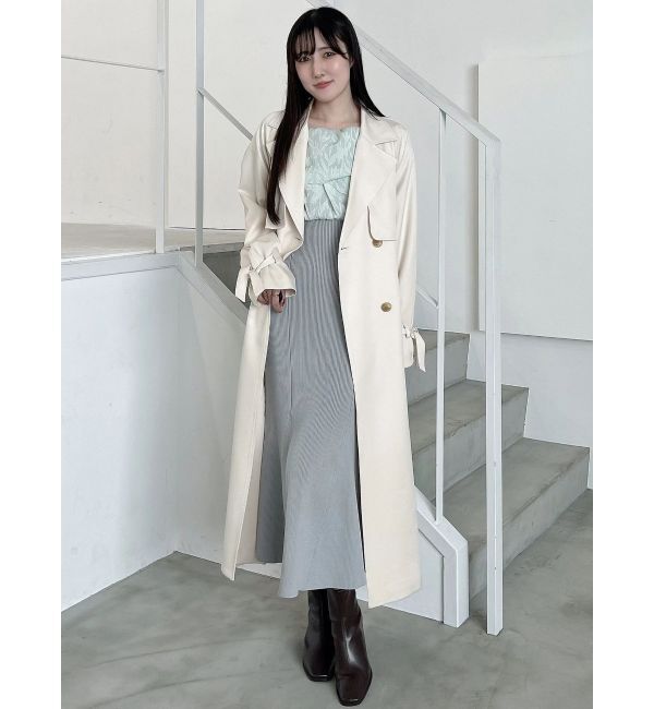 MERCURYDUO「バックチュールトレンチコート」|トレンチコート|