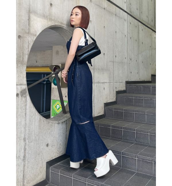 MURUA「デニムジャンパースカート」|ワンピース|