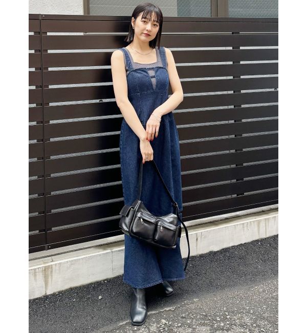 MURUA「デニムジャンパースカート」|ワンピース|